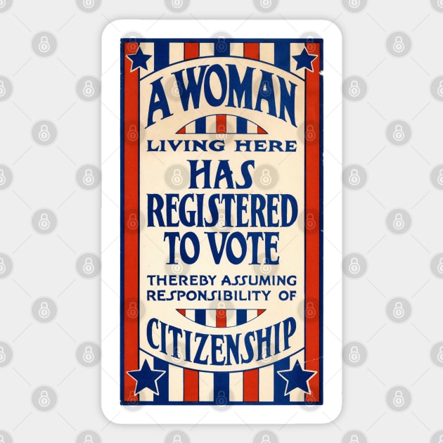 Women's Right to Vote Sticker by CheezeDealer